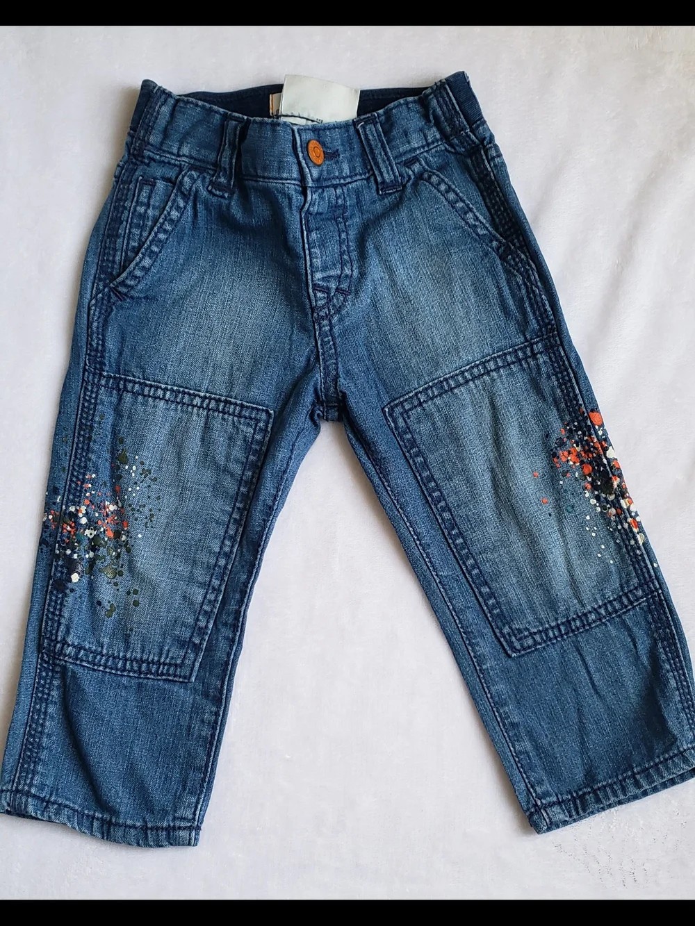 Gymboree Denim Jeans with Paint Splatter Accents
